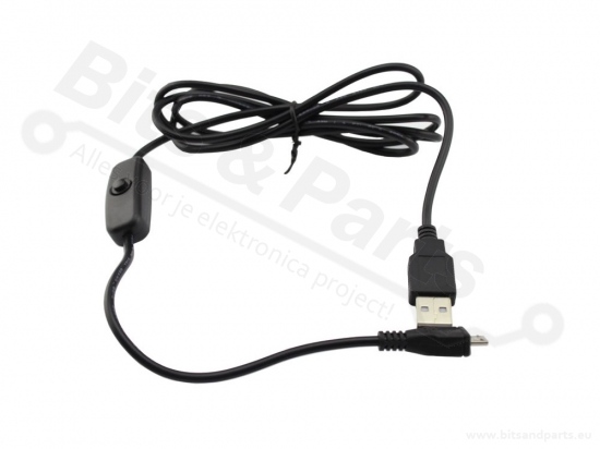 USB Power Cable with On/Off Switch USB A - B Micro